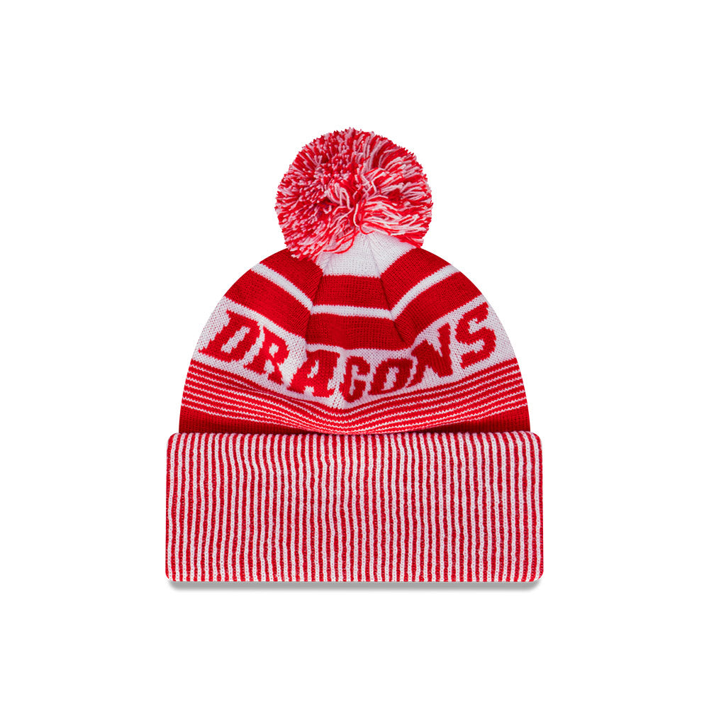 St George Illawarra Dragons Beanie - NRL Official Team Colour Speed Collection Pom Knit - New Era